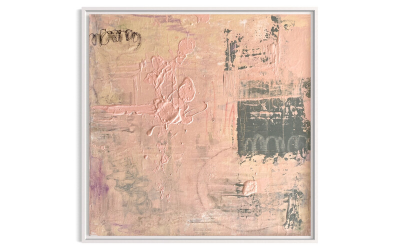 Leinwand Gemälde rosé,nude gerahmt