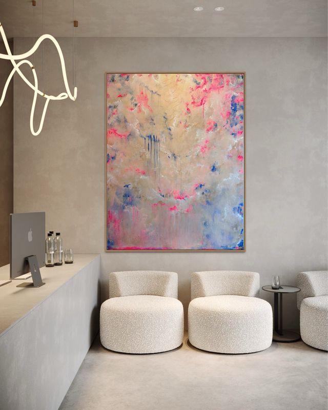 XXL Gemälde pink