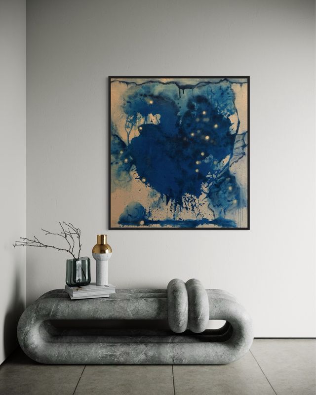 Acrylbild auf roher Leinwand