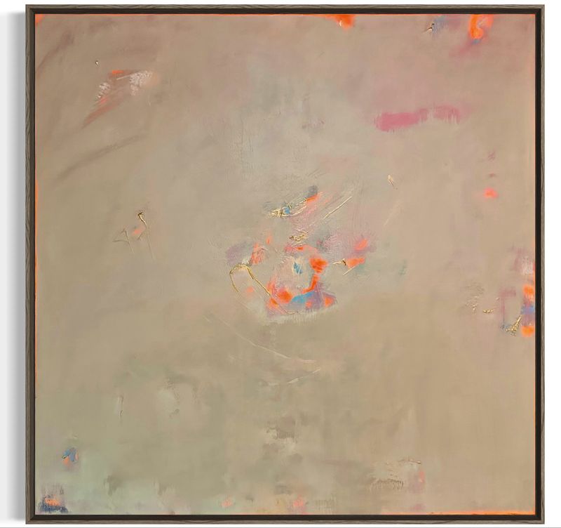 Acryl Gemälde neon Gold