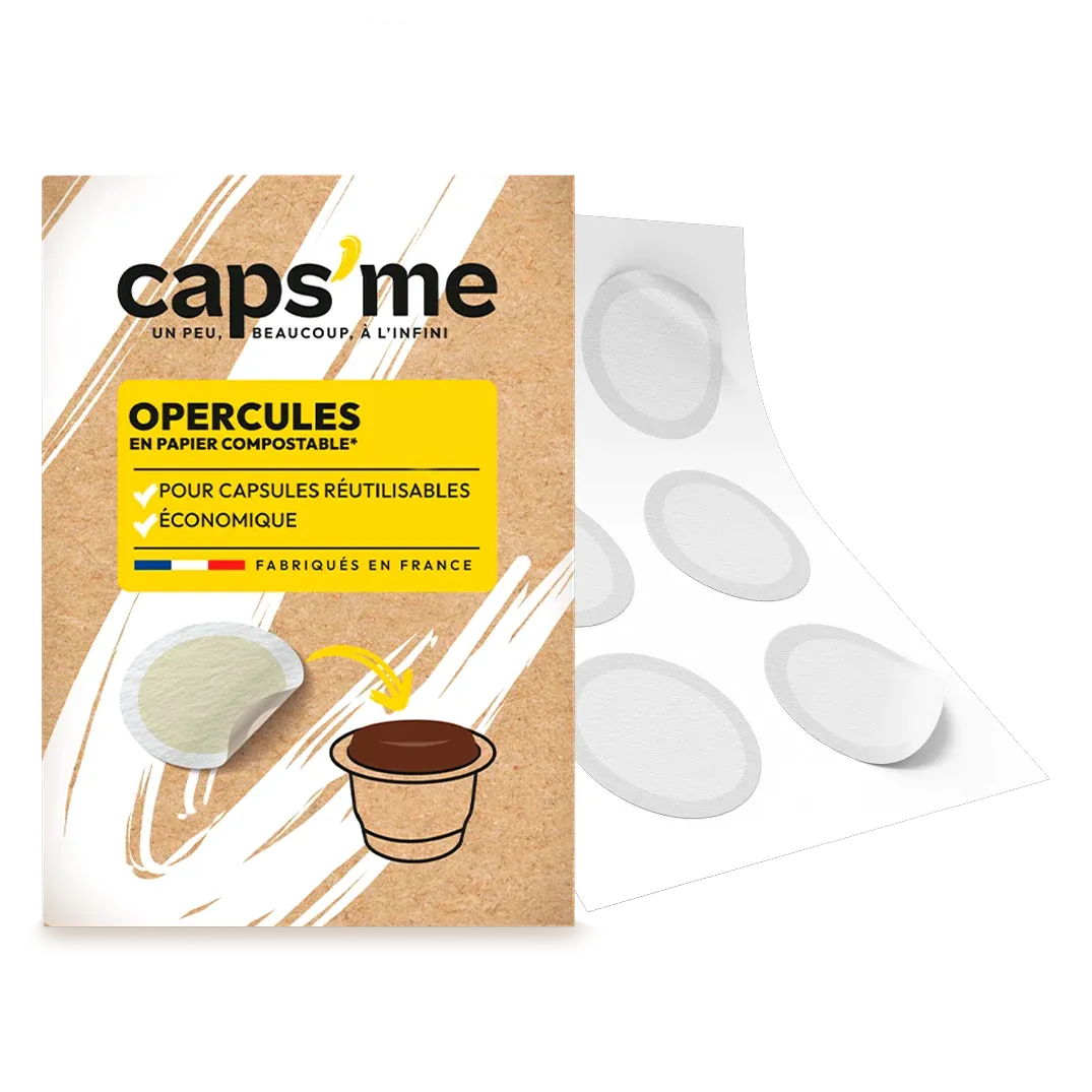 📌OPERCULES EN PAPIER POUR CAPSULES DE CAFÉ RÉUTILISABLES Compatibles avec les machines Nespresso®* Original