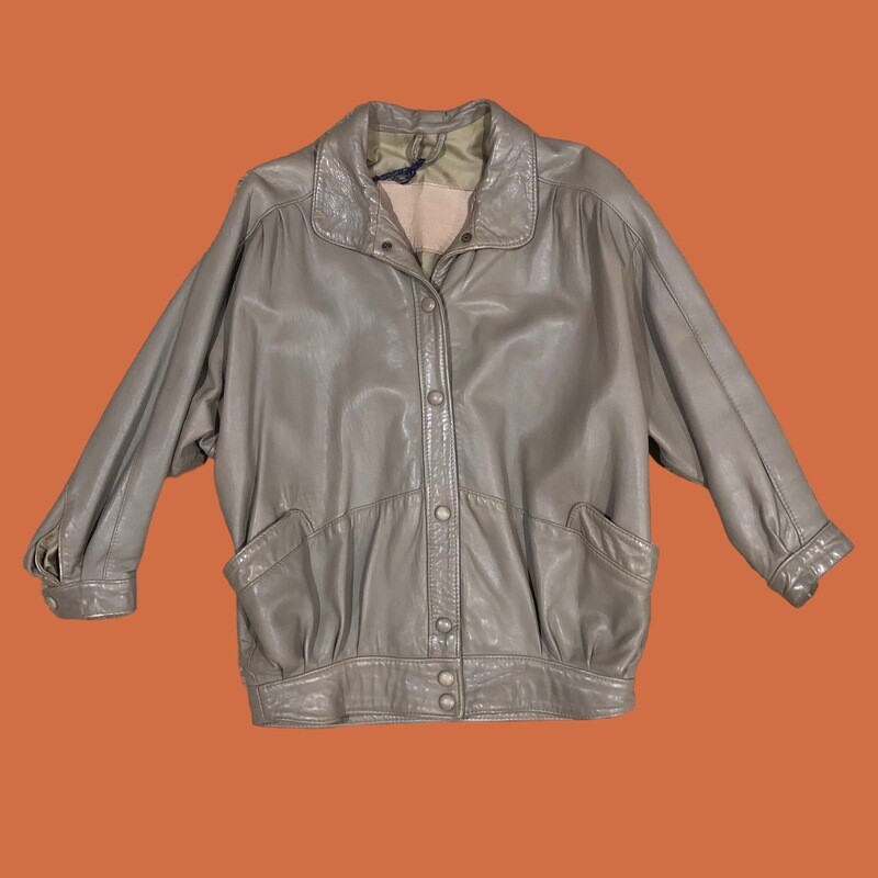 Sardar London 80&#39;s Leather Jacket, Size 8-14