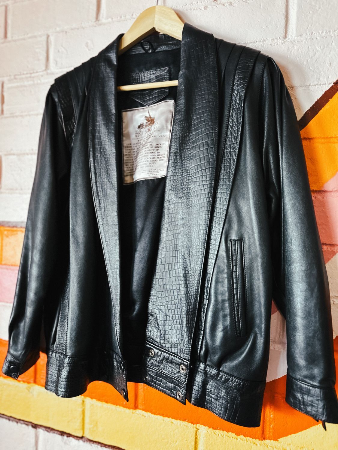 Patriot 80&#39;s Leather Jacket, Large