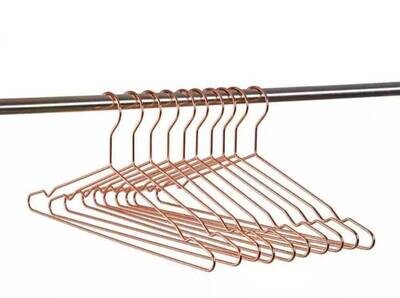 Copper/rose gold coat hangers. Suit hangers. Trouser hangers. Heavyduty hangers. Dress hangers. pack of  10,15,20 or 40