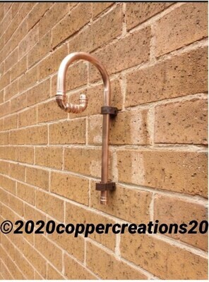 Handmade copper pipe hanging bracket/ hook / bird feeder / plant pot holder / outdoor / indoor