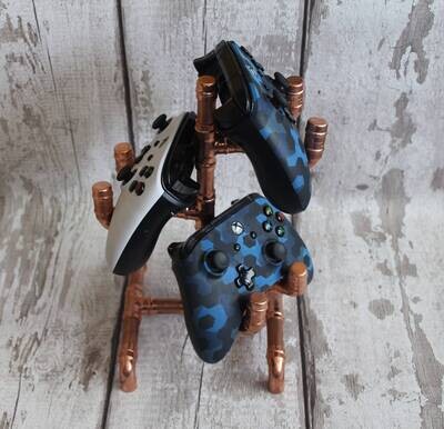 The Original Copper pipe Triple controller holder/ stand for Xbox Playstation Nintendo Gamer control stand