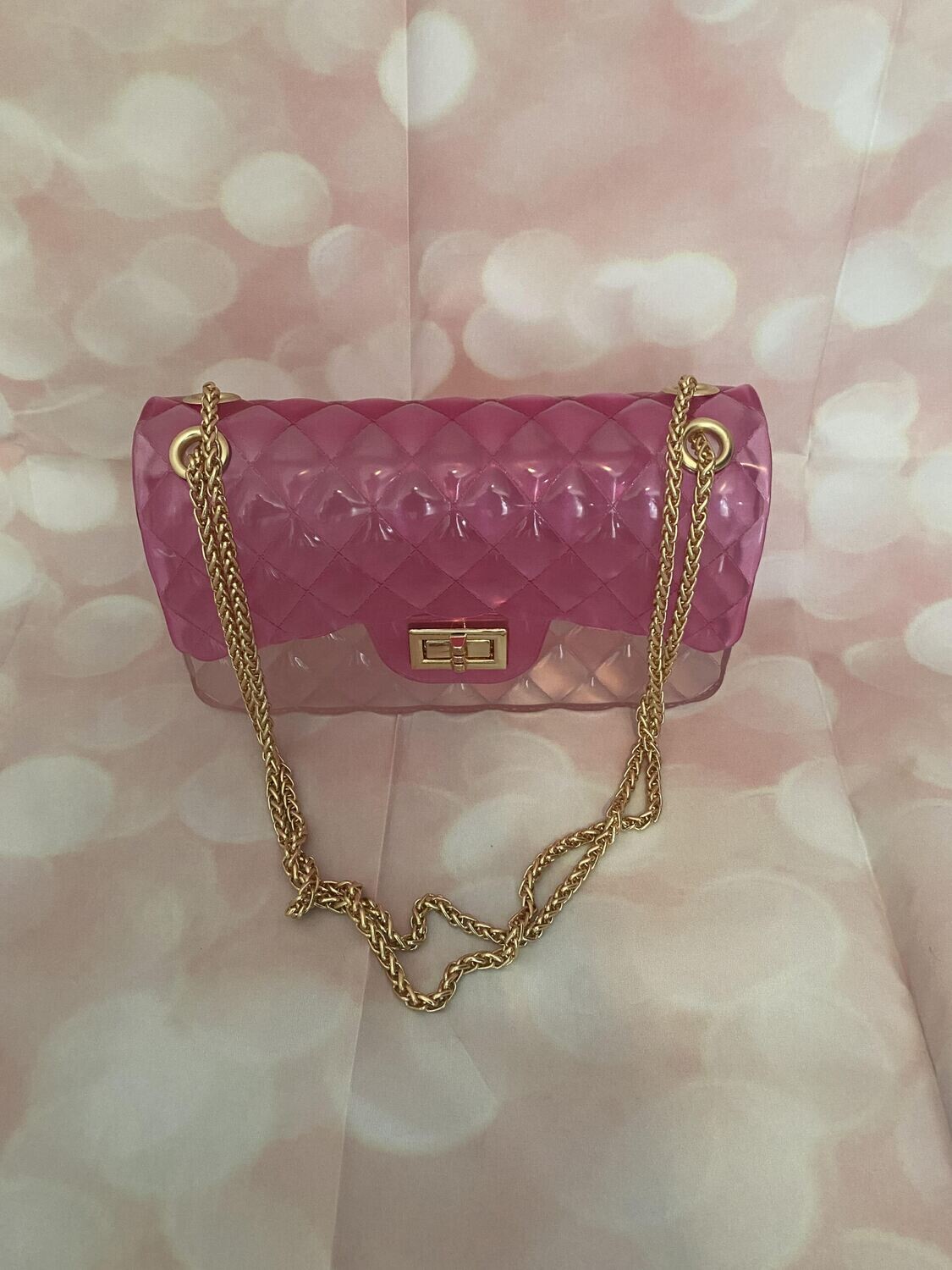 light and hot pink jello bag