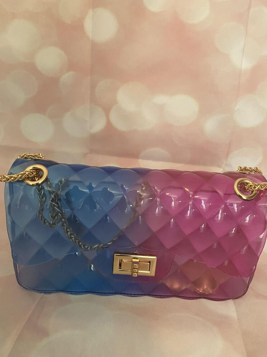 pink and blue jelly bag