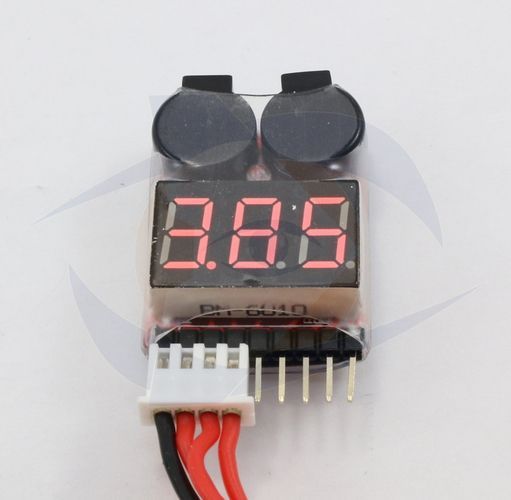 Battery Voltage Tester - With Audio Alarm LiPo 1-8s