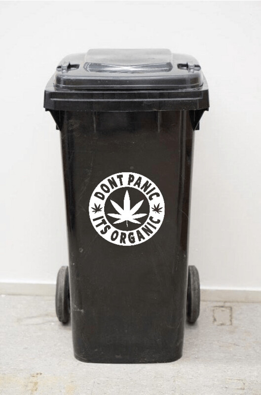 Containersticker "Don't panic it's organic"