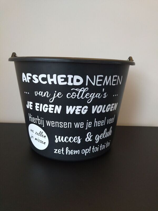 Kado emmer "Afscheid nemen van je collega"