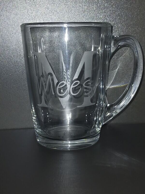 Glas met naam nr3