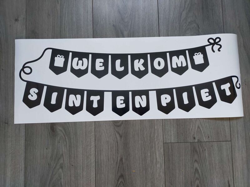 Raamsticker Welkom sint en piet
