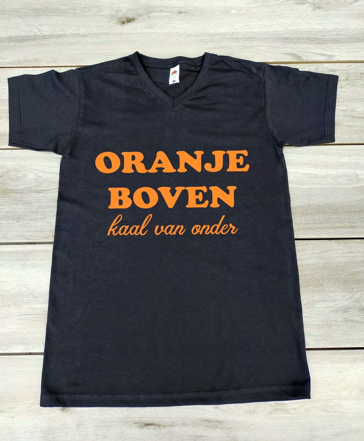 T-shirt "Oranje boven kaal van onder"