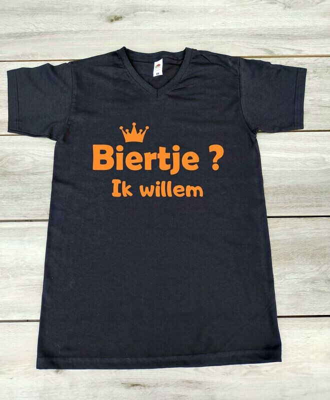 T-shirt "Biertje? Ik willem"