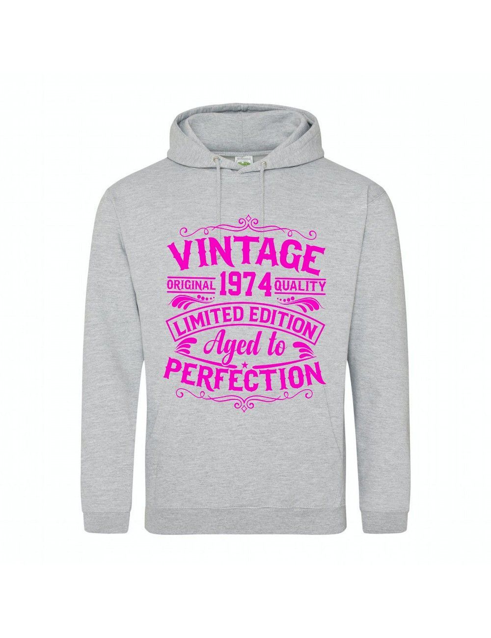 Hoodie "Vintage-perfection" + geboortejaar