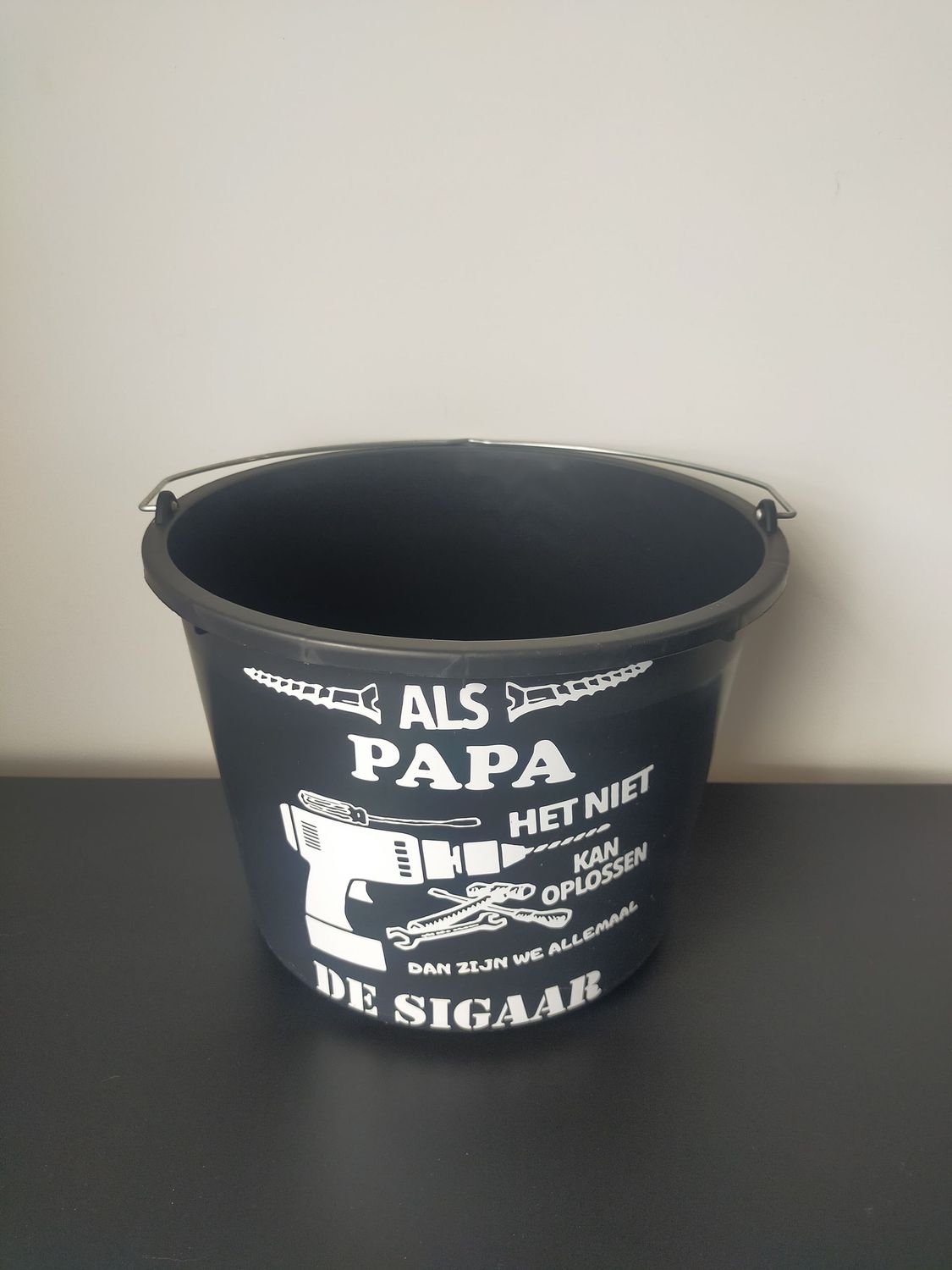 Kado emmer "Als papa het niet kan maken"