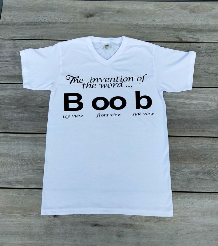 T-shirt "The invention of the word.. B oo b"