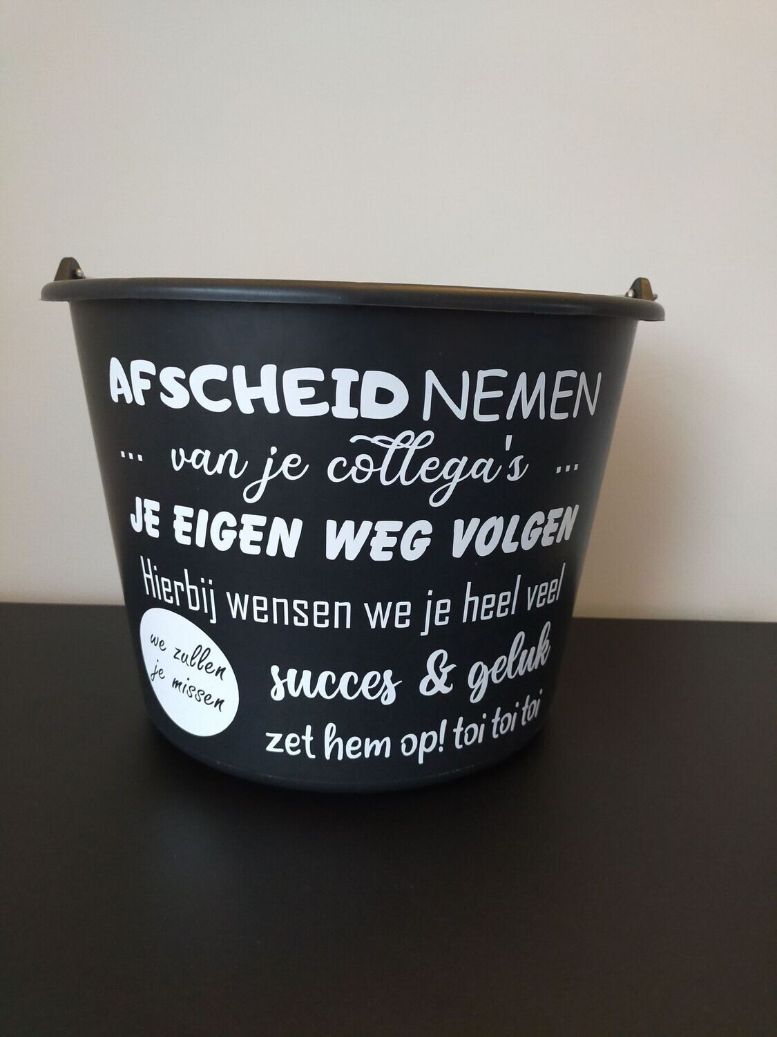 Kado emmer "Afscheid nemen van je collega"