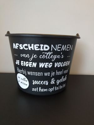 Kado emmer Kado emmer "Afscheid nemen van je collega"