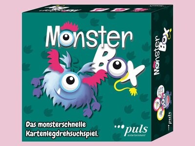 Monster Box – Das monsterschnelle Kartenlegdrehsuchspiel.