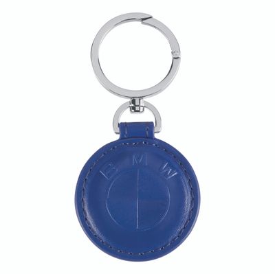 BMW Schlüsselanhänger Leder blue