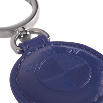 BMW Schlüsselanhänger Leder blue