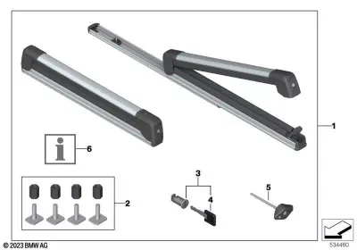 Ski- und Snowboard-Halterung ausziehbar