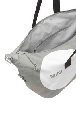 MINI Duffle Bag Car Face Detail, Grey/White