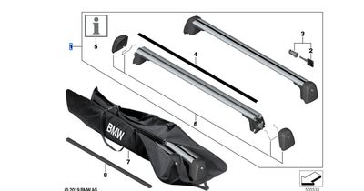 ​Der BMW Dachträger ist mit allen BMW Dachträgeraufsätzen und Dachboxen kombinierbar