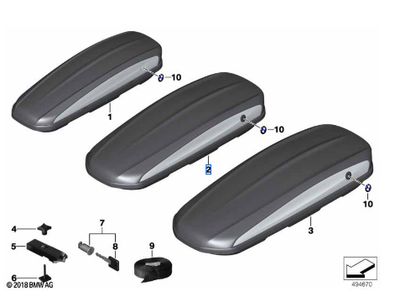 BMW Travel &amp; Comfort Dachbox 420, passend zu allen BMW Dachträgersystemen