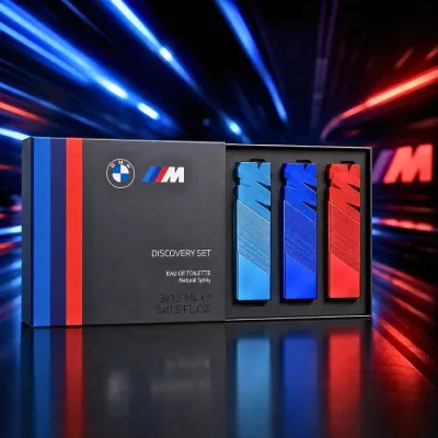 Die drei BMW M Düfte im Discovery Set