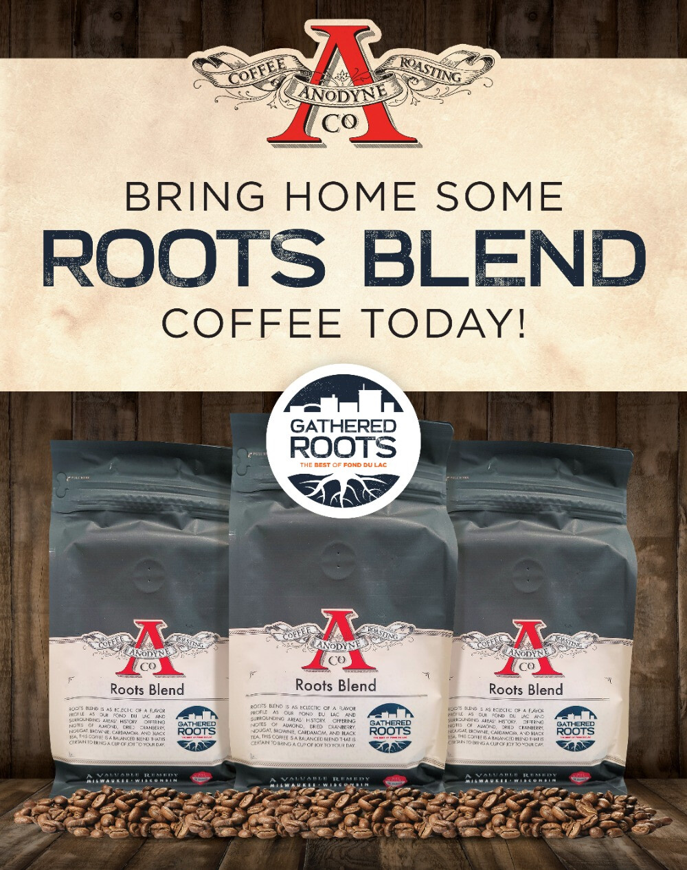 Roots Blend Coffee 12oz Bag