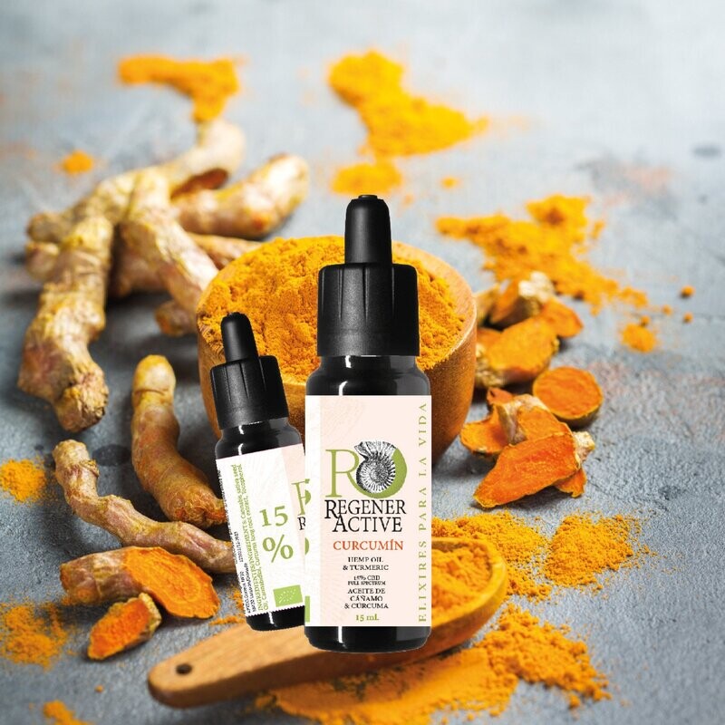 Aceite de cáñamo 15% CBD-Cannabidiol 15 ML Con curcumín Aceite de cáñamo 15% CBD-Cannabidiol 15 ML Con curcumín