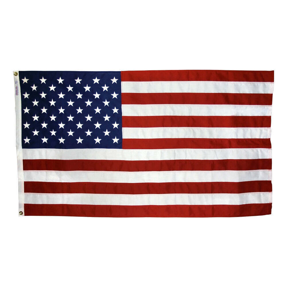 American Flag 2-1/2x4 ft. Tough-Tex , 100% Made in USA with Sewn Stripes, Embroidered Stars and Brass Grommets.  Model 605