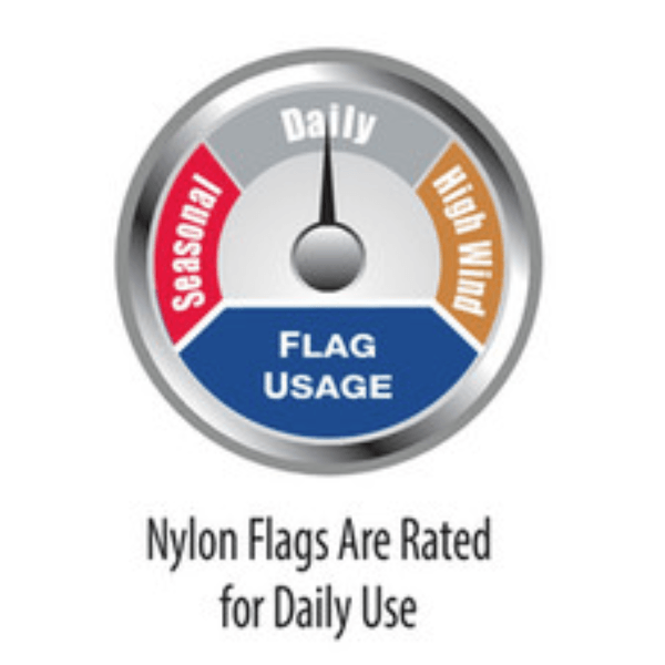 Alaska State Flag 2x3 ft. Nylon SolarGuard Nyl-Glo 100% Made in USA to Official State Design Specifications.