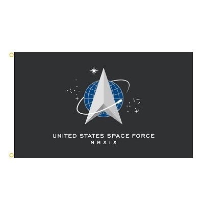 U.S. Space Force Flag 3x5 ft. Nylon SolarGuard Nyl-Glo 100% Made in USA to Official Specifications. Officially Licensed Manufacturer.