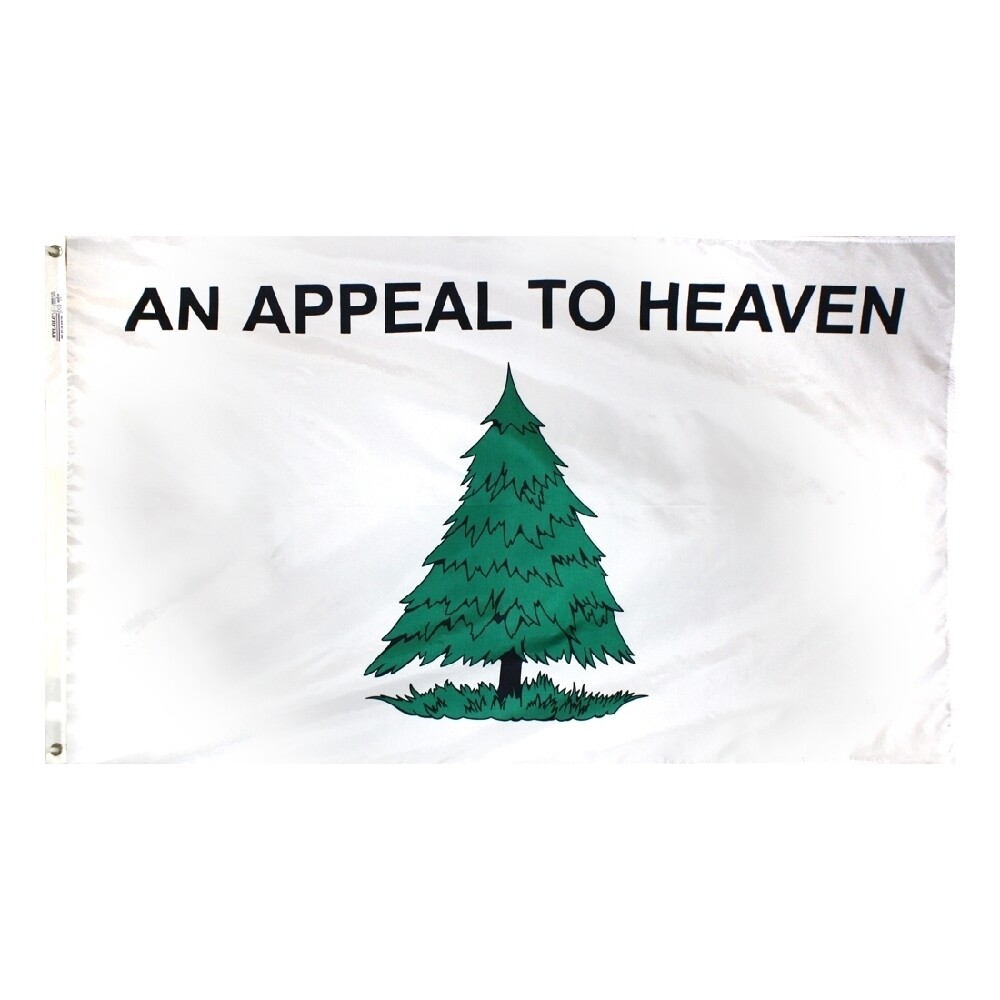 thumbnail image 2 of Trade Winds 3x5 Embroidered 'An Appeal To Heaven' Flag – 100% Cotton, Washington Cruisers Design 2 of 4