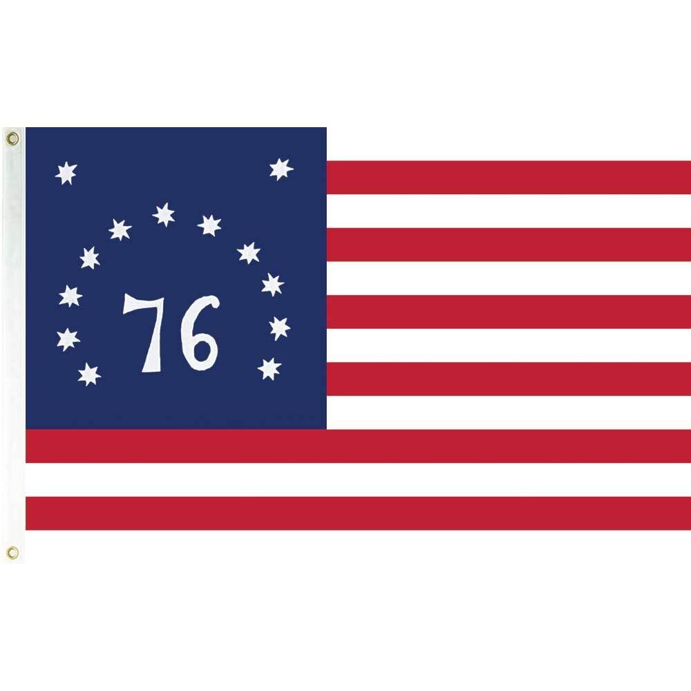 3x5 Nyl-Glo Bennington flag. SolarGuard Nylon, 100% Made in USA sewn Stripes, Embroidered Stars, Brss Grommets. Annin 315225