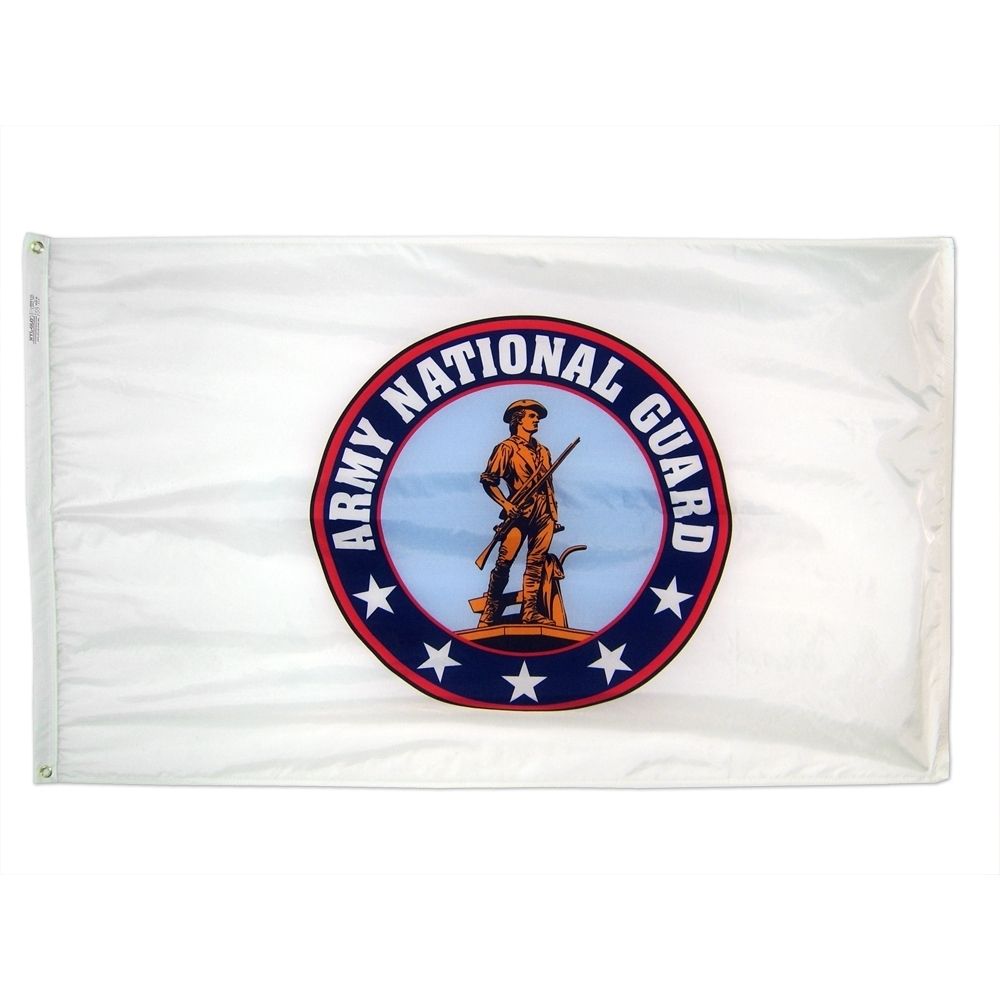3X5 ft Army National Guard Flag. Nylon SolarGuard, Nyl-Glo , 100% Made in USA, Annin 907