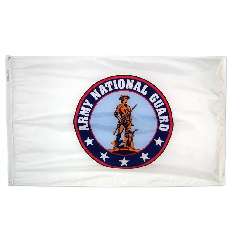 3X5 ft Army National Guard Flag.  Nylon SolarGuard, Nyl-Glo , 100% Made in USA, Annin 907