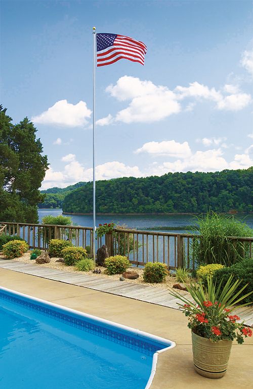 American Tradition Tapered 25' Aluminum Flagpole Kit American Tradition Tapered 25' Aluminum Flagpole Kit