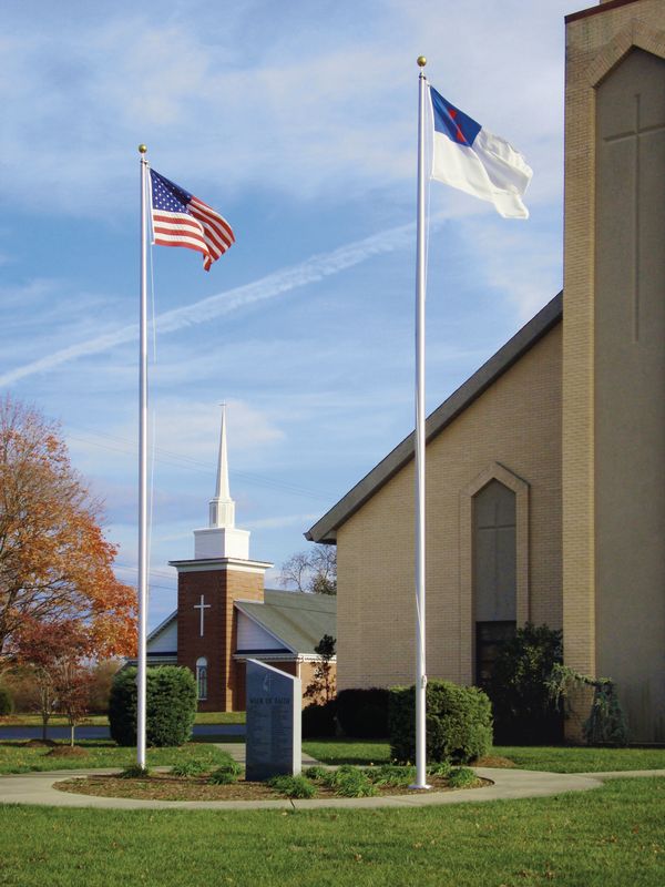 Estate Series - ESS  15 foot, External Halyard Flagpole.  Many options available.