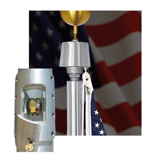 Sentry Series - ISC 20 foot, Internal Cam Clete with Reinforced Raised Door Frame - Rope Halyard. Many options available.
