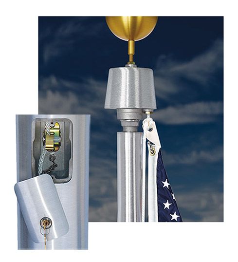 Sentry II Series - IRC 20 foot, Internal Reinforced with Cam Clete  - Rope Halyard. Many options available.