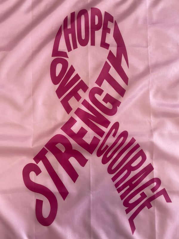 Think Pink flag - ALL proceeds to NorCal Think Pink. Nylon. Made in USA.
