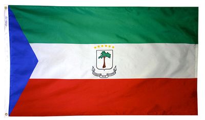 Eq. Guinea Flag 3x5 ft. Nylon SolarGuard Nyl-Glo 100% Made in USA to Official United Nations Design Specifications. Eq. Guinea Flag 3x5 ft. Nylon SolarGuard Nyl-Glo 100% Made in USA to Official United Nations Design Specifications.
