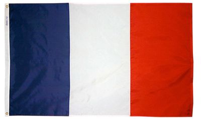 France Flag  5x8 ft. Nylon SolarGuard Nyl-Glo 100% Made in USA to Official United Nations Design Specifications. France Flag  5x8 ft. Nylon SolarGuard Nyl-Glo 100% Made in USA to Official United Nations Design Specifications.