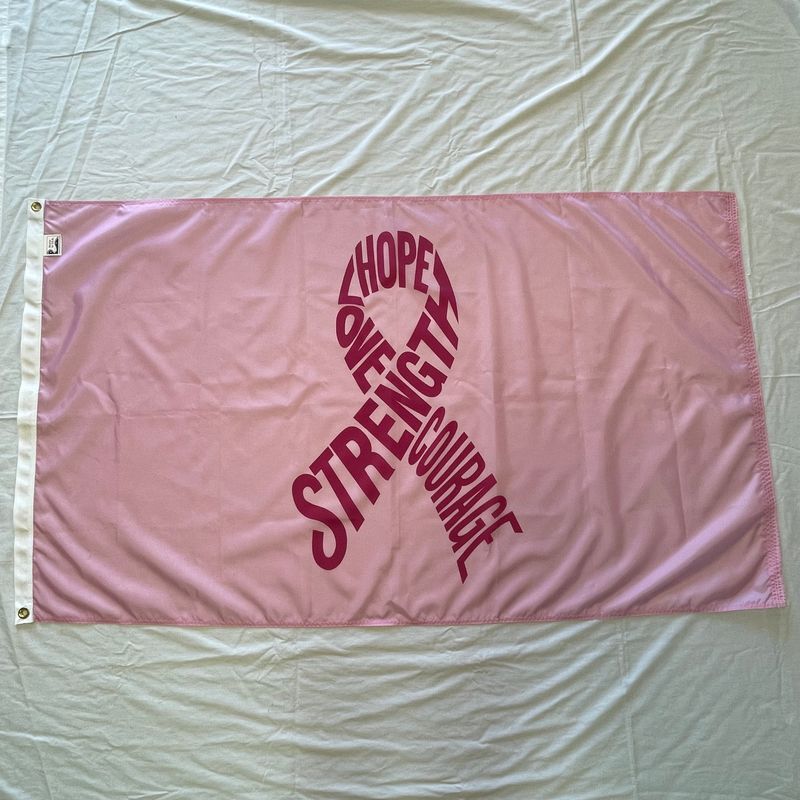 Think Pink flag - ALL proceeds to NorCal Think Pink. Nylon. Made in USA.