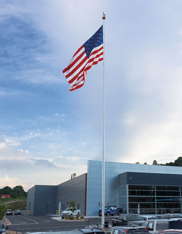 100 foot, 4 section aluminum flagpole, Internal Cable Halyard, Concord APEX100 Series IRW FREE FREIGHT